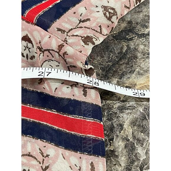 Maurices Women's Floral sheet Kimono red white blue  Size 0 one size - Picture 5 of 9